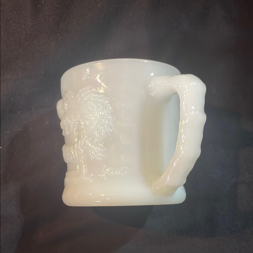 Vintage 1970’s Fire King Grog White Milk Glass Mug EC - Picture 5 of 9